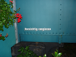 Speisewaggon und Vorsicht